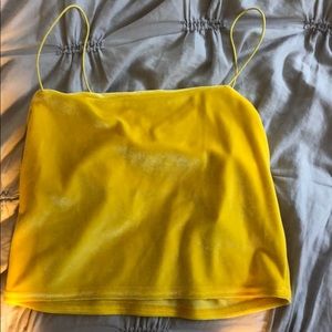 velvet high-key (by emma chamberlain) yellow top